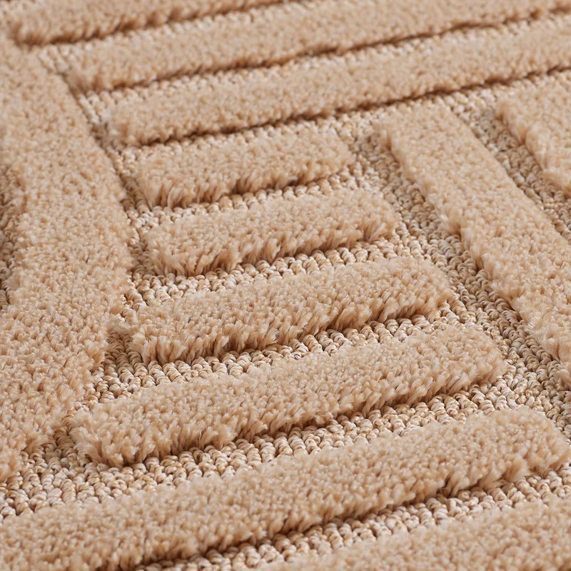 3D Hochflor-Teppich Skandinavisch Boho – Waschbar | Hoch-Tief-Effekt | Saugroboter-geeignet