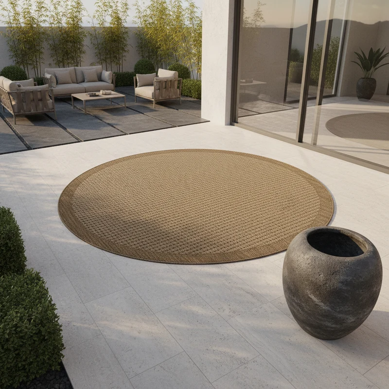 Outdoor-Teppich Einfarbig – Waschbar & Wetterfest für Balkon & Terrasse