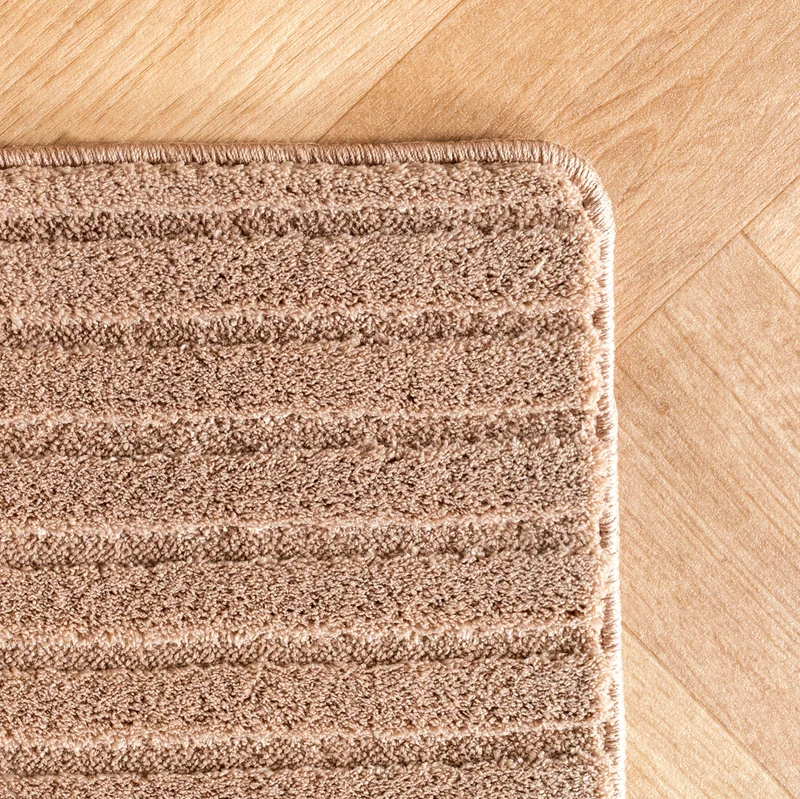 Kurzflor-Teppich Bogendesign Asymmetrisch – Waschbar & Modern