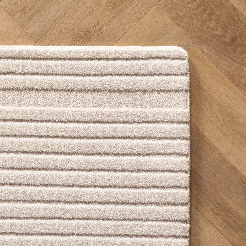 Kurzflor-Teppich Bogendesign Asymmetrisch – Waschbar & Modern