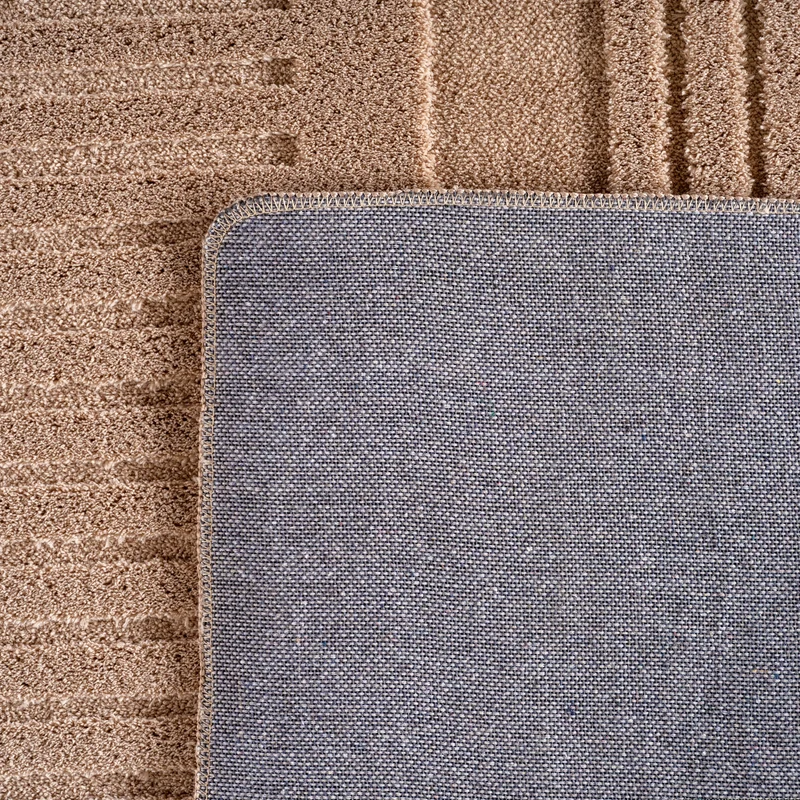 Kurzflor-Teppich Bogendesign Asymmetrisch – Waschbar & Modern