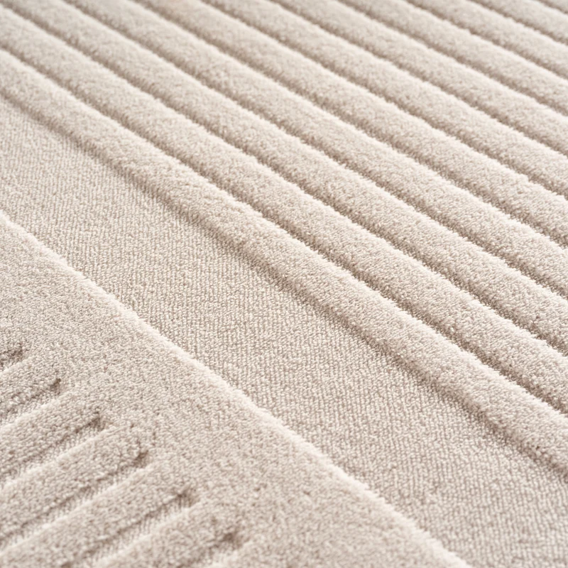 Kurzflor-Teppich Bogendesign Asymmetrisch – Waschbar & Modern