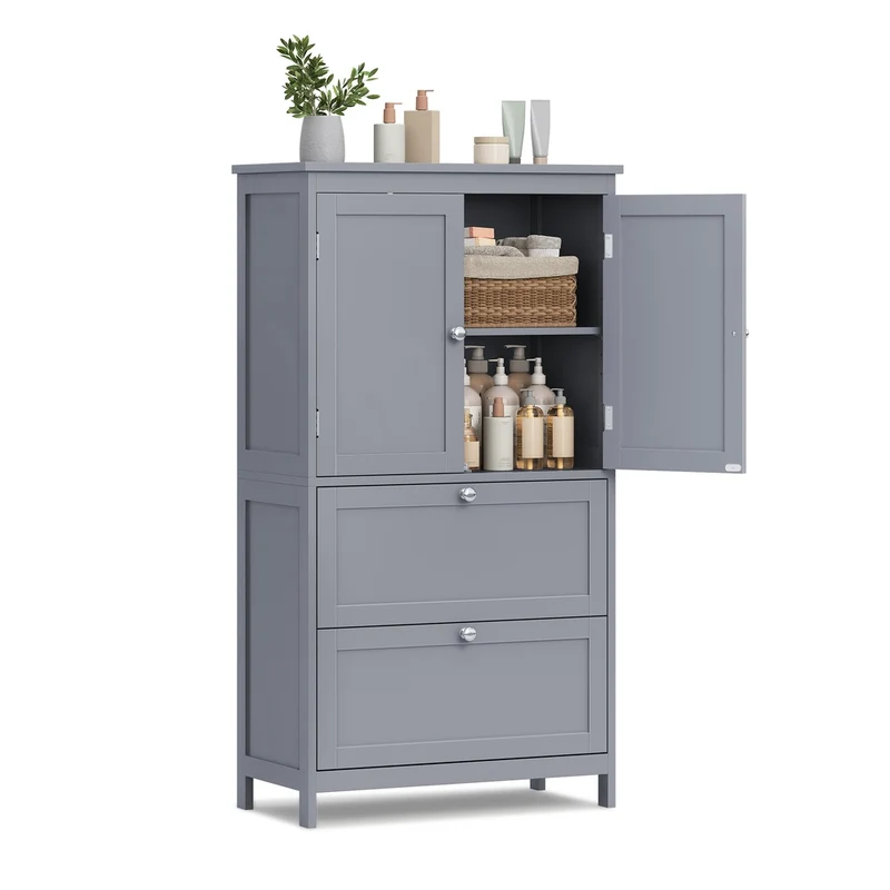 Mueble de Baño con 2 Cajones y 2 Puertas Blanco