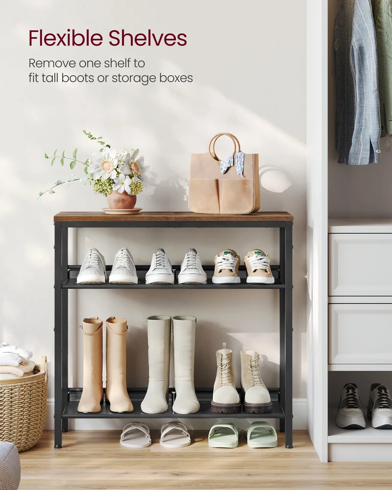 Shoe Rack, 5-Tier Shoe Storage Organizer, for Entryway, decorative shoe rack