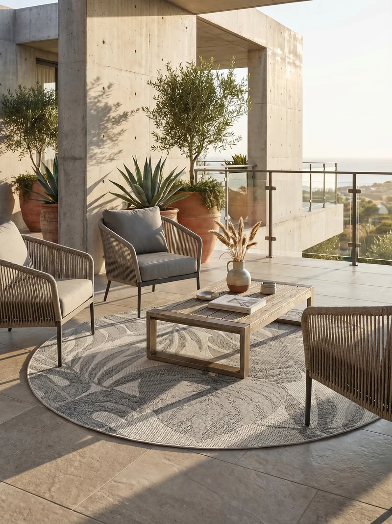 Outdoor-Teppich Tropisch – Waschbar & Wetterfest für Balkon & Terrasse