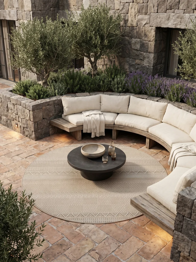 Outdoor-Teppich Ethno – Waschbar & Wetterfest für Balkon & Terrasse