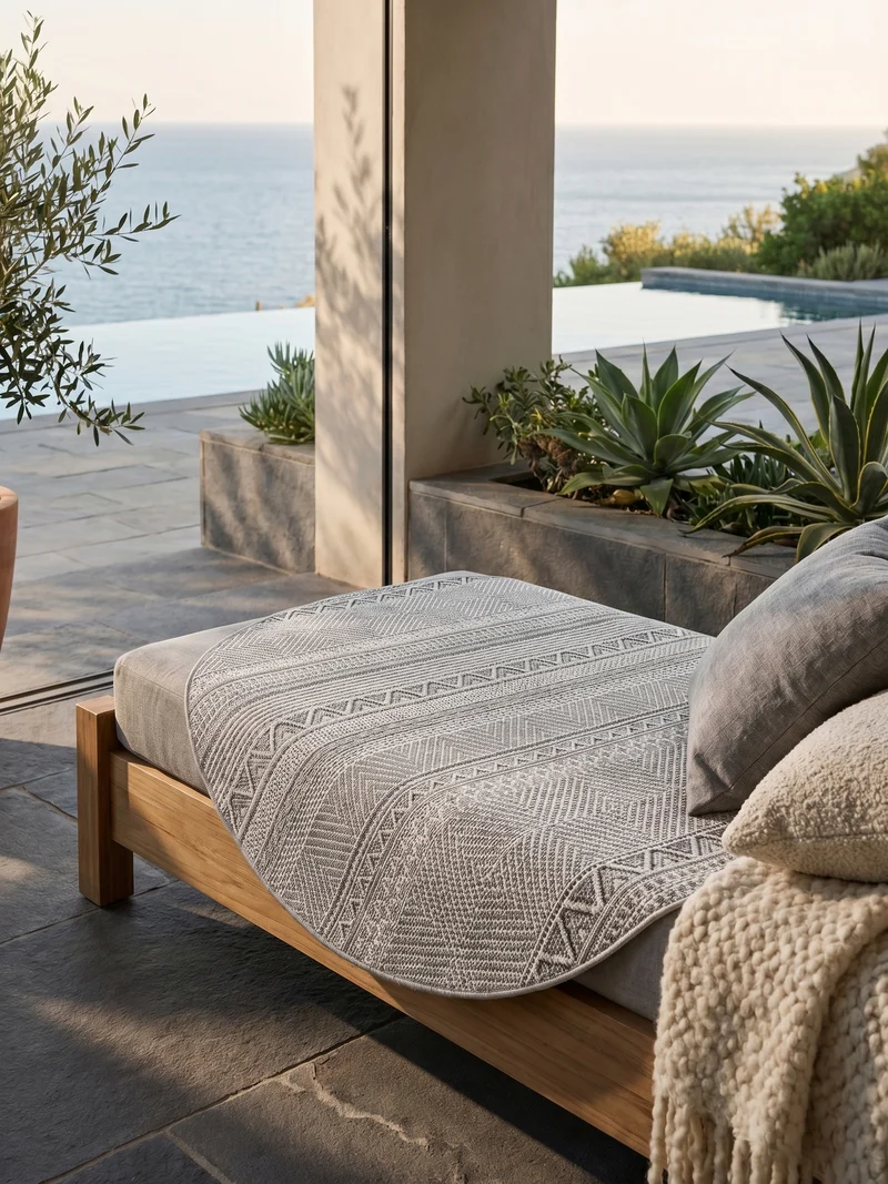 Outdoor-Teppich Ethno – Waschbar & Wetterfest für Balkon & Terrasse