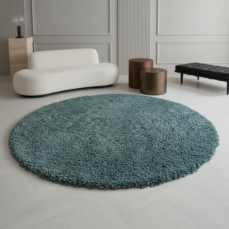 Shaggy Hochflor-Teppich Einfarbig – Waschbar & Flauschig | 3,00 cm Florhöhe für Barfußkomfort