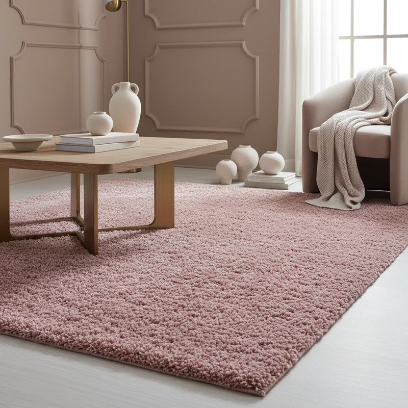 Shaggy Hochflor-Teppich Einfarbig – Waschbar & Flauschig | 3,00 cm Florhöhe für Barfußkomfort