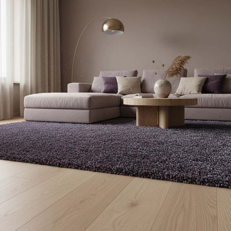 Shaggy Hochflor-Teppich Einfarbig – Waschbar & Flauschig | 3,00 cm Florhöhe für Barfußkomfort