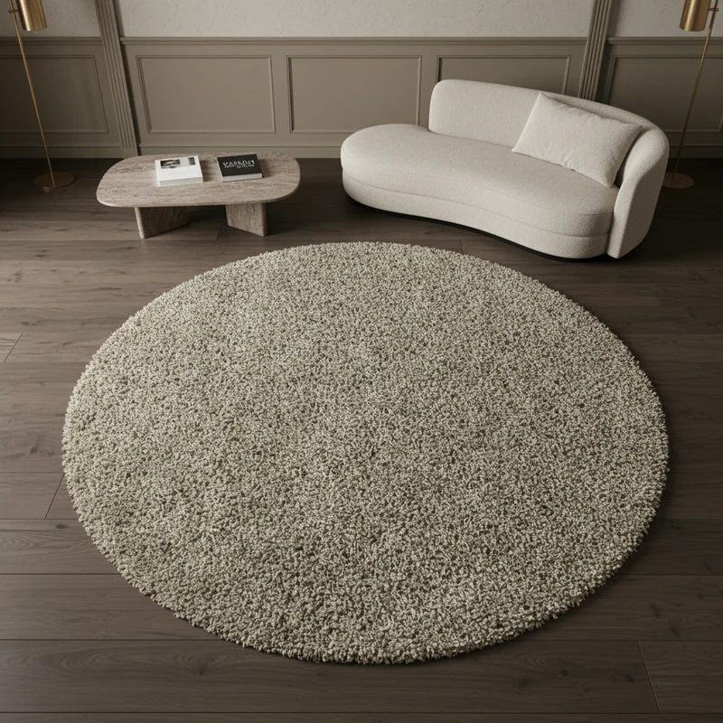 Shaggy Hochflor-Teppich Einfarbig – Waschbar & Flauschig | 3,00 cm Florhöhe für Barfußkomfort