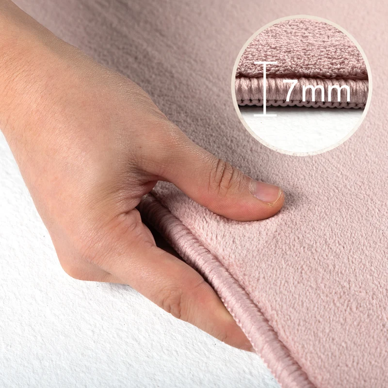 Kurzflor-Teppich Einfarbig – Waschbar | Maschinenwaschbar bei 30 °C