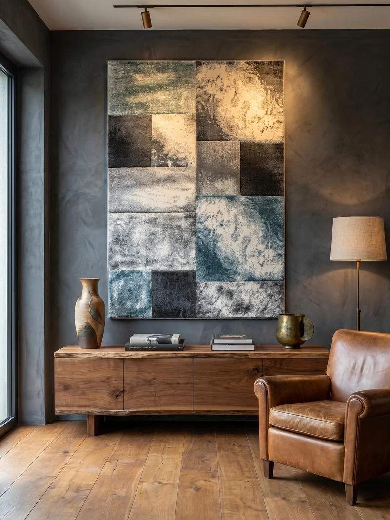 Kurzflor-Teppich Mosaik-Karo – Waschbar | Patchwork-Optik | 246k Noppen pro m² für Langlebigkeit