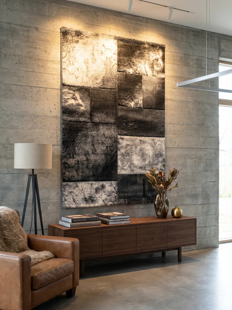 Kurzflor-Teppich Mosaik-Karo – Waschbar | Patchwork-Optik | 246k Noppen pro m² für Langlebigkeit