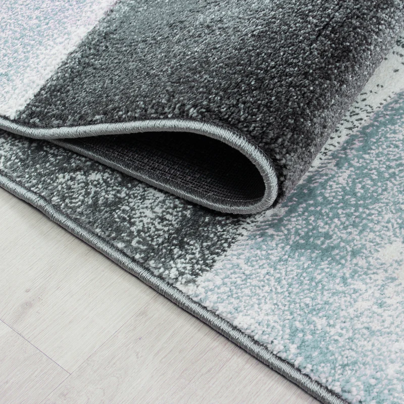 Kurzflor-Teppich Mosaik-Karo – Waschbar | Patchwork-Optik | 246k Noppen pro m² für Langlebigkeit