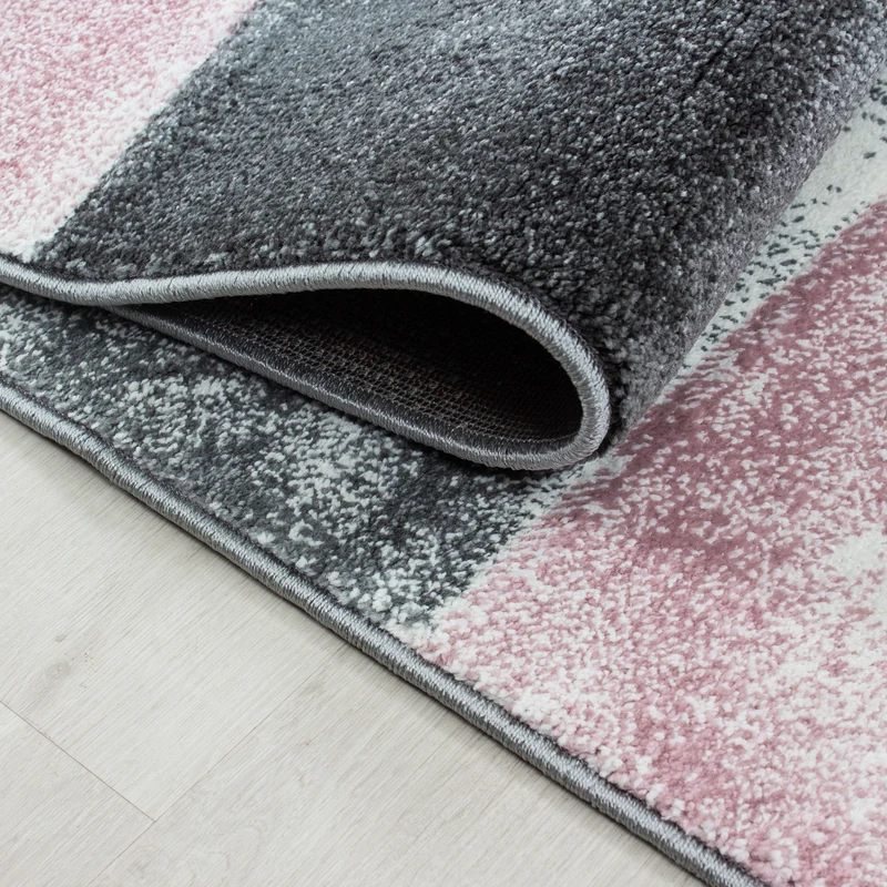 Kurzflor-Teppich Mosaik-Karo – Waschbar | Patchwork-Optik | 246k Noppen pro m² für Langlebigkeit