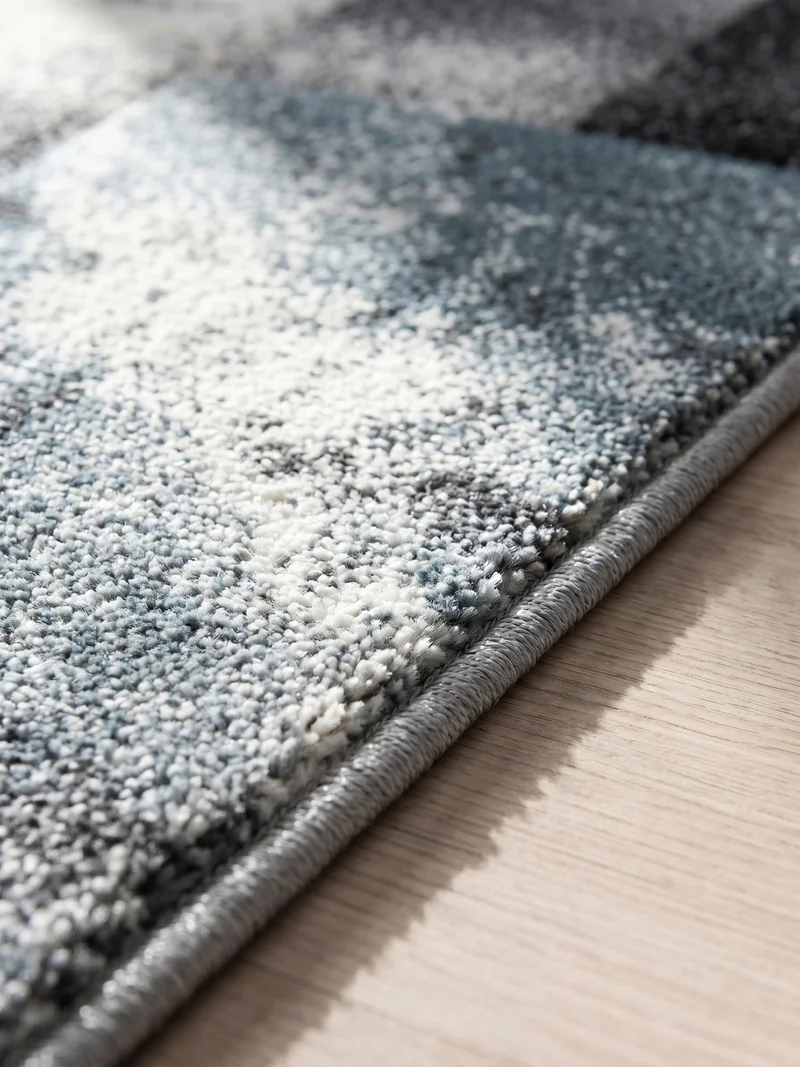 Kurzflor-Teppich Mosaik-Karo – Waschbar | Patchwork-Optik | 246k Noppen pro m² für Langlebigkeit