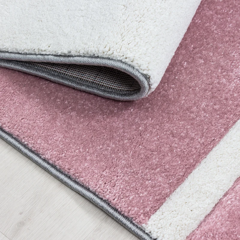 Kurzflor-Teppich Blockstreifen – Waschbar | Modernes Liniendesign | Handgearbeitete Konturen
