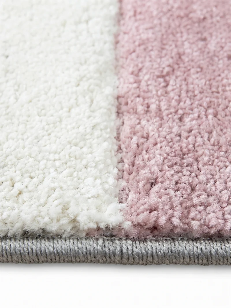 Kurzflor-Teppich Blockstreifen – Waschbar | Modernes Liniendesign | Handgearbeitete Konturen