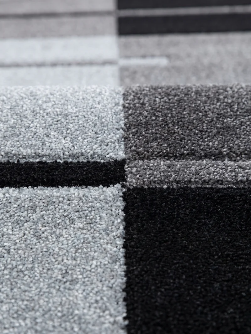 Kurzflor-Teppich Blockstreifen – Waschbar | Modernes Liniendesign | Handgearbeitete Konturen