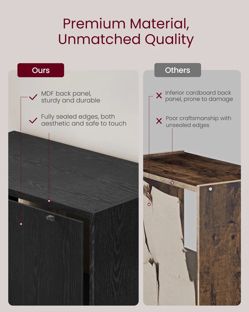 3-Tier Bookshelf, 23.6 Inches Wide, Open Bookcase with Adjustable Storage Shelves, Floor Standing Unit, Ebony Black