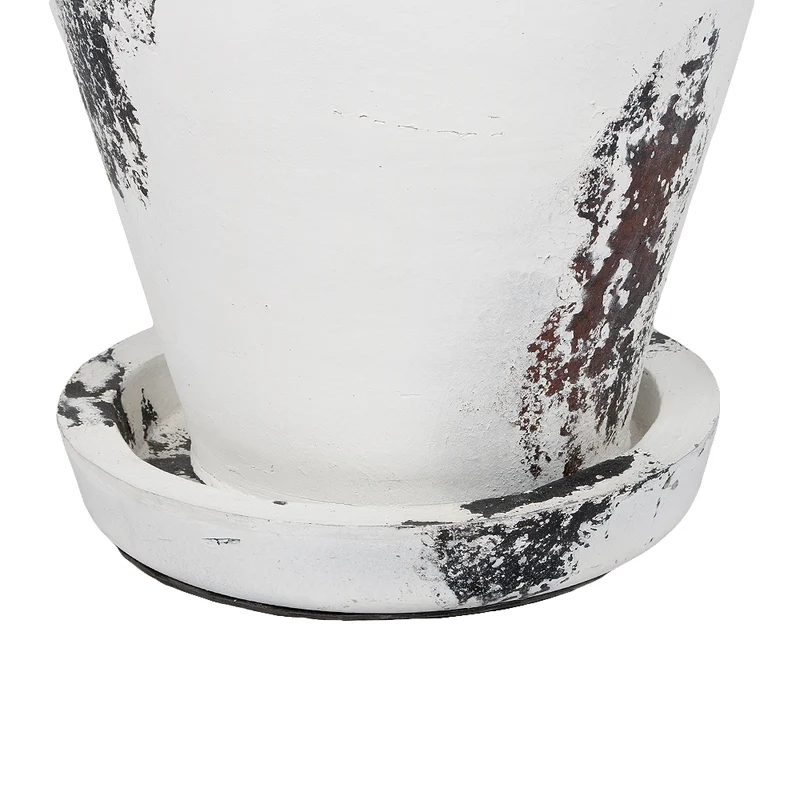 Deko-Bodenvase SANTORINI-SMALL ca. H80cm Antik-Weiß Terracotta