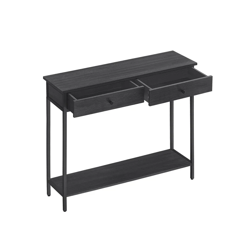 Mesa consola con cajones y estructura de acero estilo industrial