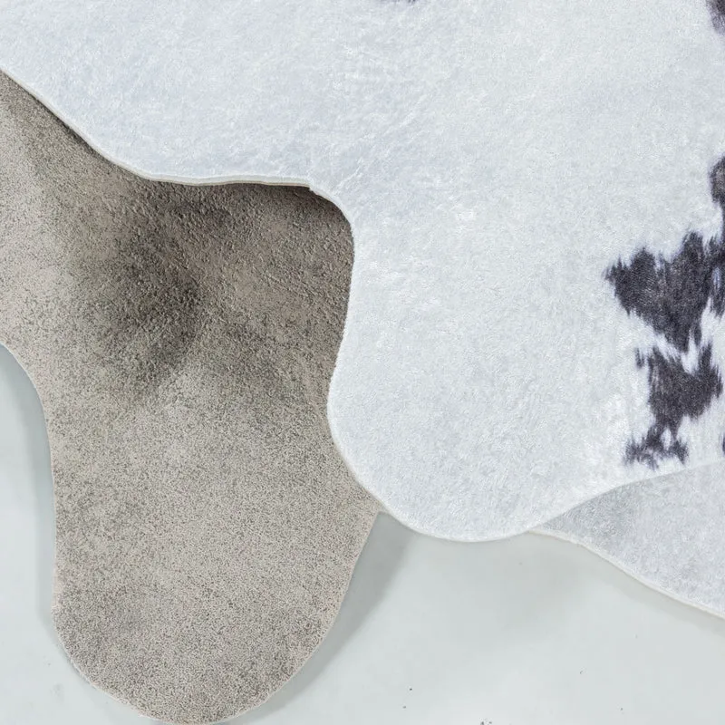 Flachgewebe-Teppich Kuhfell Getigerte Felloptik – Waschbar | Besonders Weich & Griffig