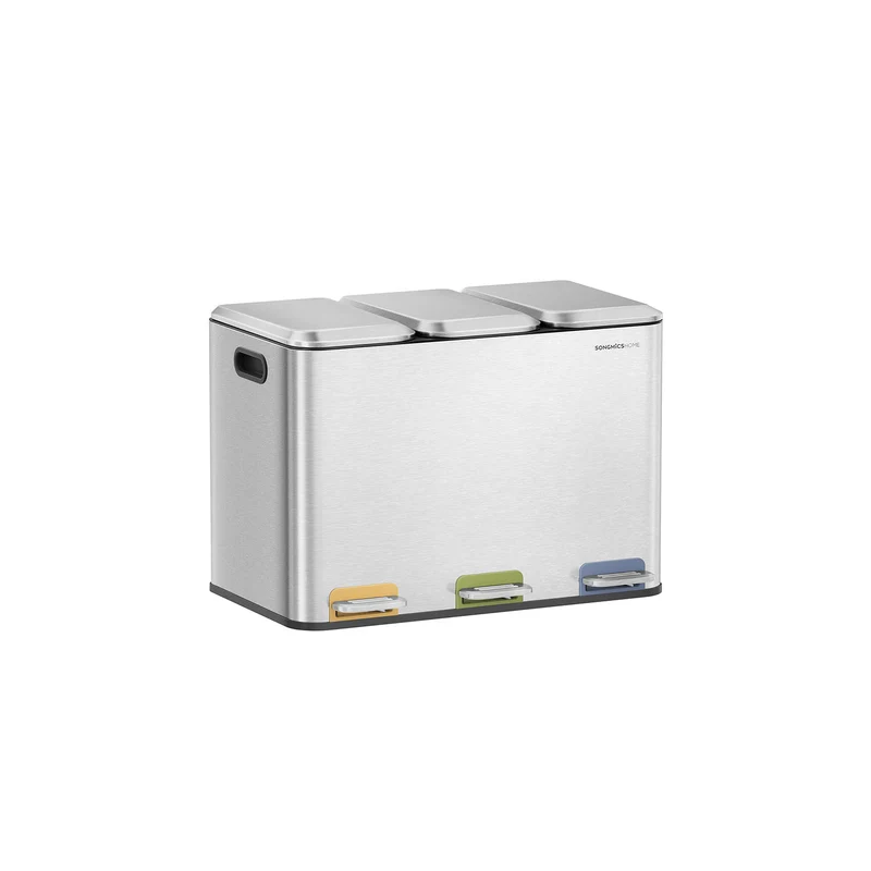 Papelera de Cocina Triple con Pedales