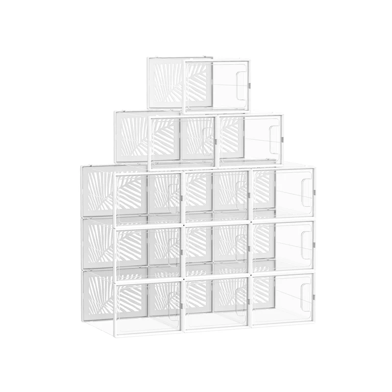12 Cajas para Zapatos Transparentes