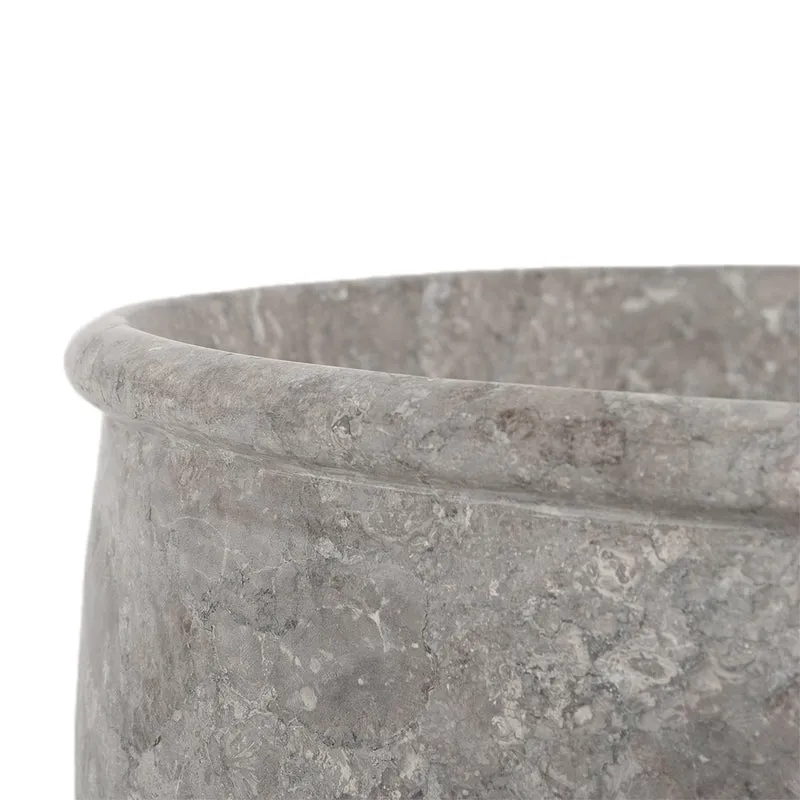 Marmor Waschbecken MARMER-oval Grau