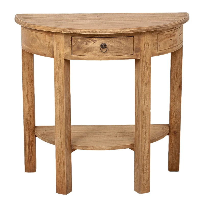 Halbrunde Konsole NIEKE Antik-Natural