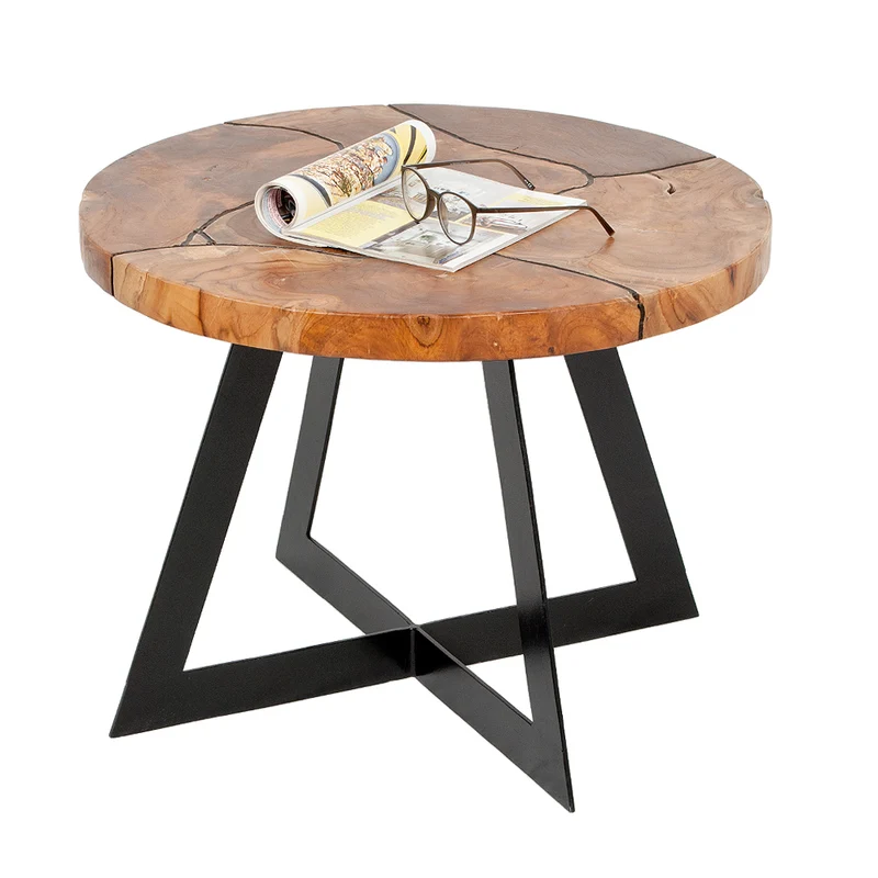 Individueller Teakwurzel Couchtisch LISTA 80cm Natural