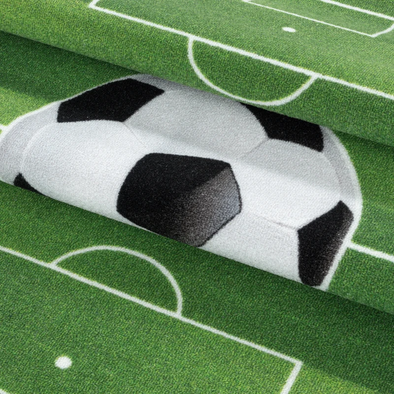 Kinderteppich Fußballfeld – Waschbar & Rutschfest zum Spielen für Kinderzimmer