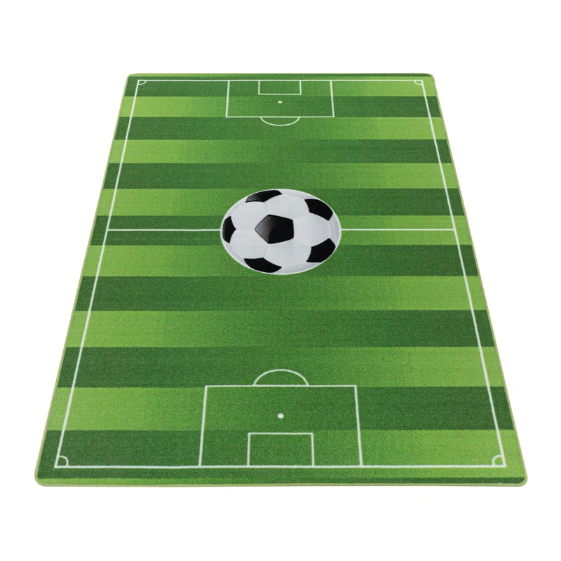 Kinderteppich Fußballfeld – Waschbar & Rutschfest zum Spielen für Kinderzimmer