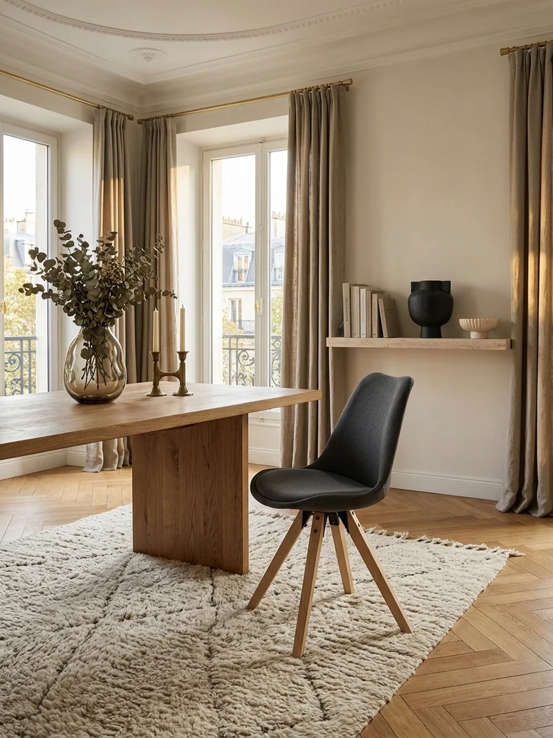 Esszimmerstuhl 2er Set mit Holzgestell Skandinavisch gepolstert