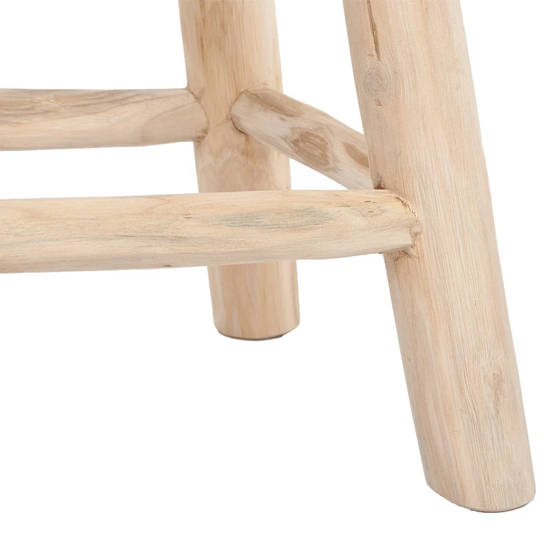 Teak Hocker PUTARAN Natural
