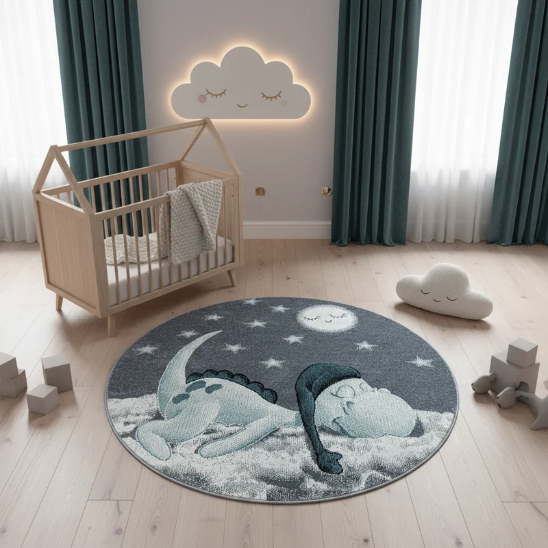 Kinderteppich Dinosaurier – Waschbar & Strapazierfähig für Kinderzimmer