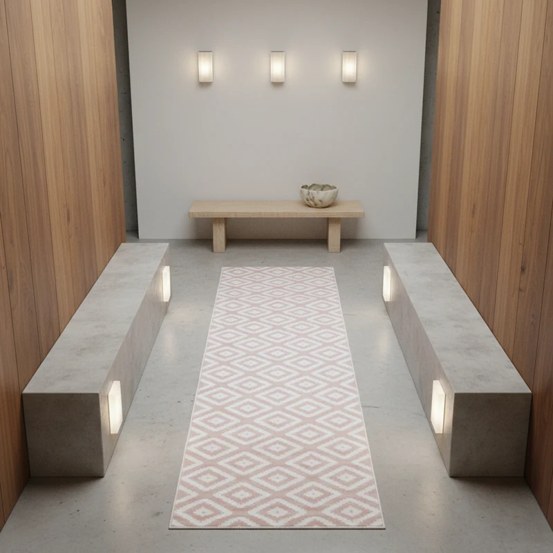Kurzflor-Teppich Geometrisch – Waschbar & Strapazierfähig | Heatset-Veredelung für Wolloptik