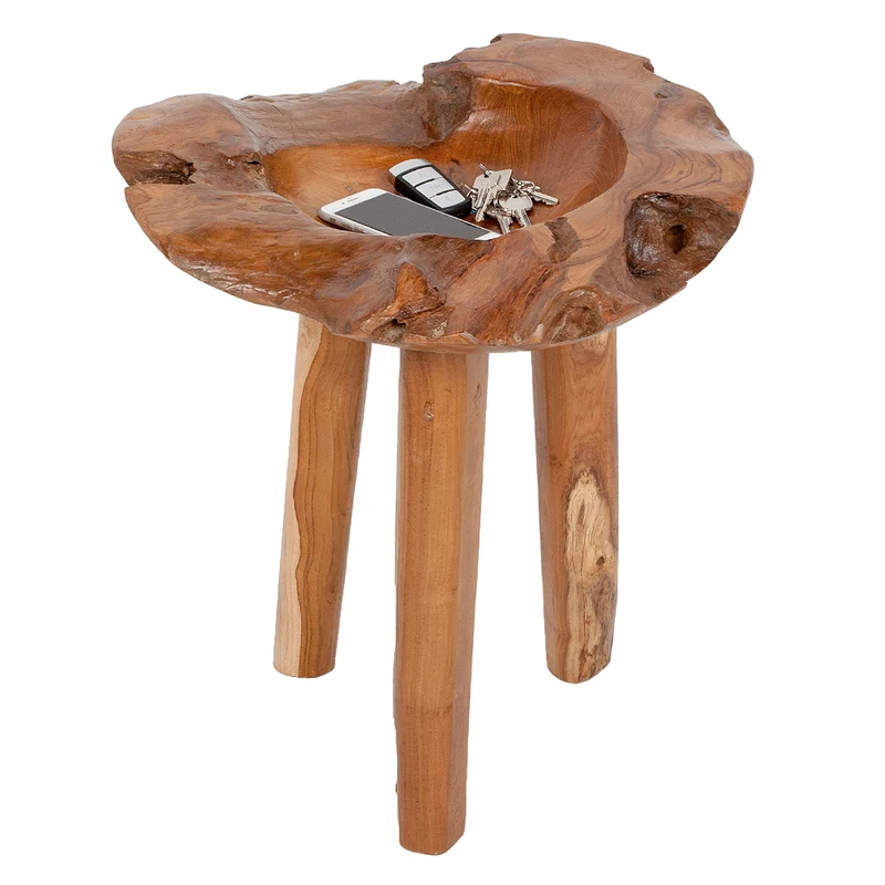 Individueller Teak Beistelltisch BIG BOWL ca.50cm Natural