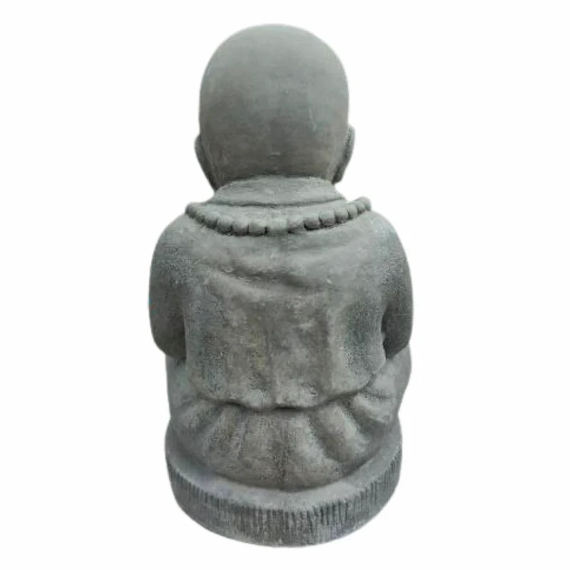 Buddha Figur BERDOA 40cm Grau Zement Garten Dekoration