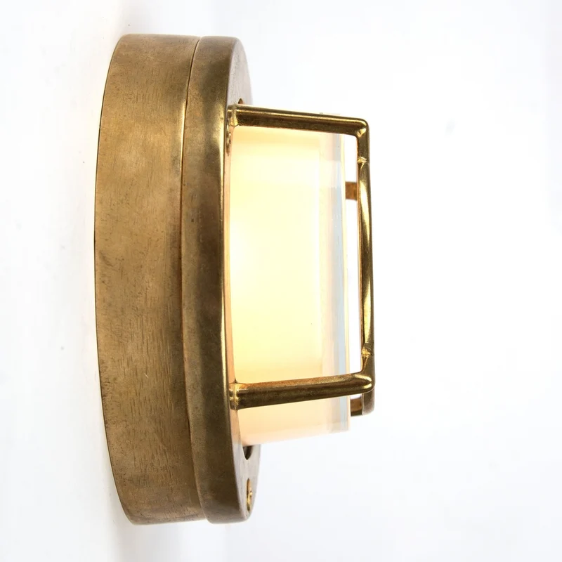 Casa Padrino Jugendstil Schiffslampe 14 x 7 cm - Bronze - Nostalgische Wetterfeste Außenleuchte