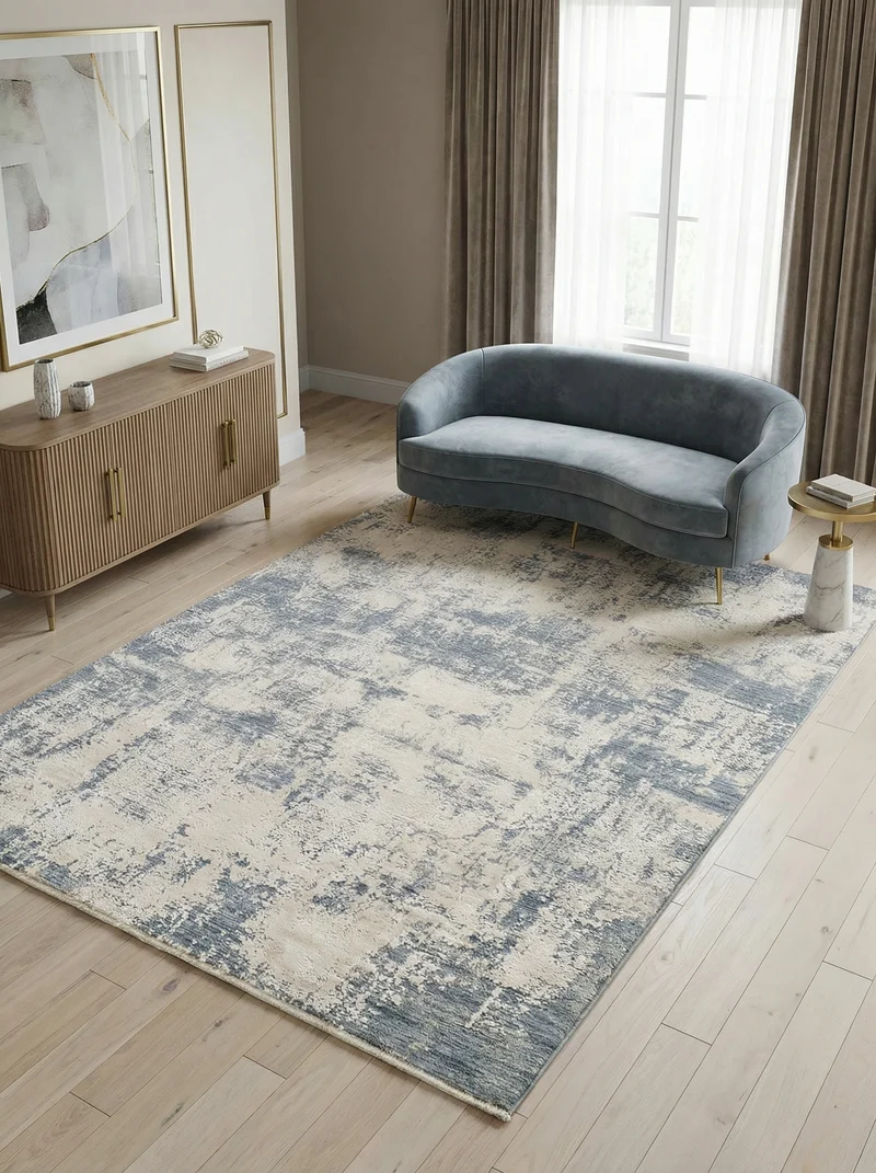 Teppich Velours abstrakt flauschig pflegeleicht Naturtöne