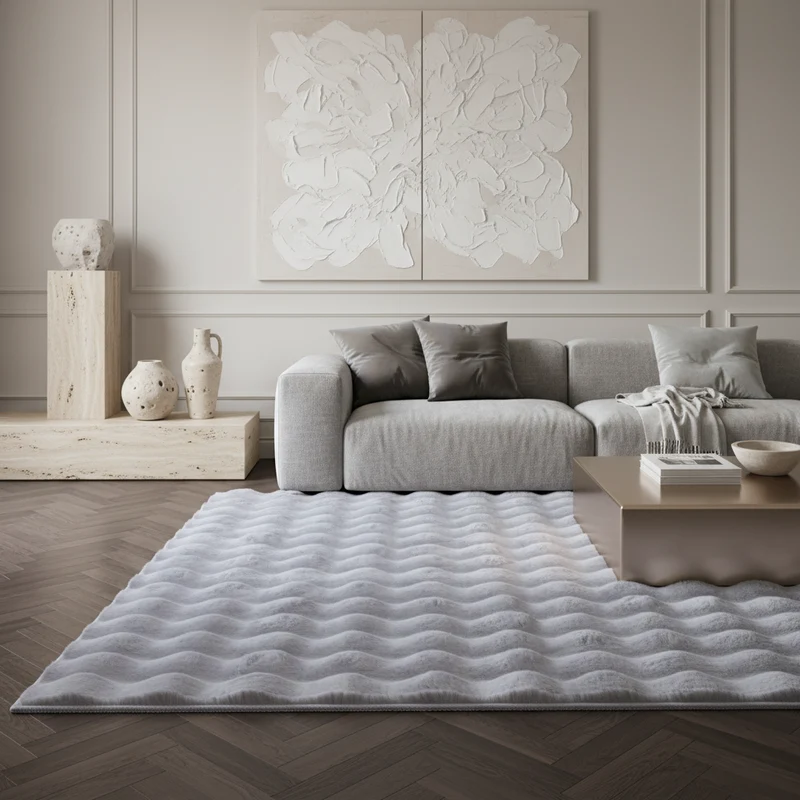 Hochflor-Teppich Einfarbig – Waschbar & Weich | Maschinenwaschbar bei 30°C