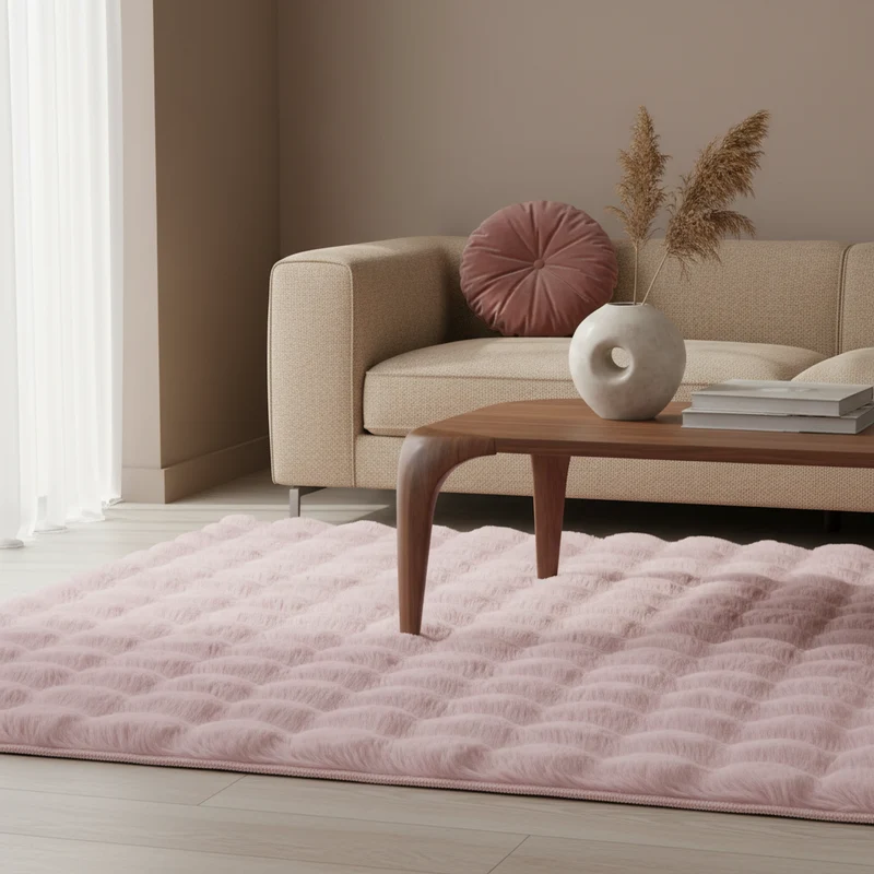 Hochflor-Teppich Einfarbig – Waschbar & Weich | Maschinenwaschbar bei 30°C