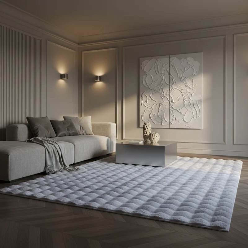 Hochflor-Teppich Einfarbig – Waschbar & Weich | Maschinenwaschbar bei 30°C