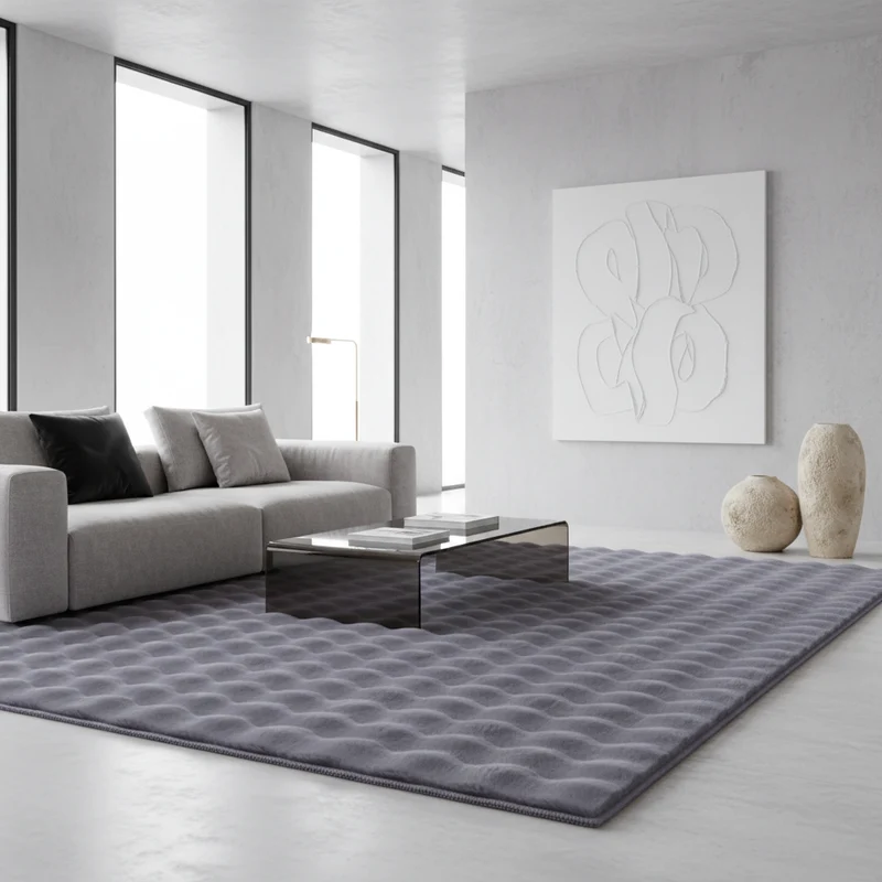 Hochflor-Teppich Einfarbig – Waschbar & Weich | Maschinenwaschbar bei 30°C