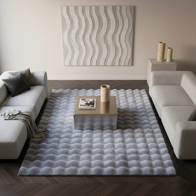 Hochflor-Teppich Einfarbig – Waschbar & Weich | Maschinenwaschbar bei 30°C