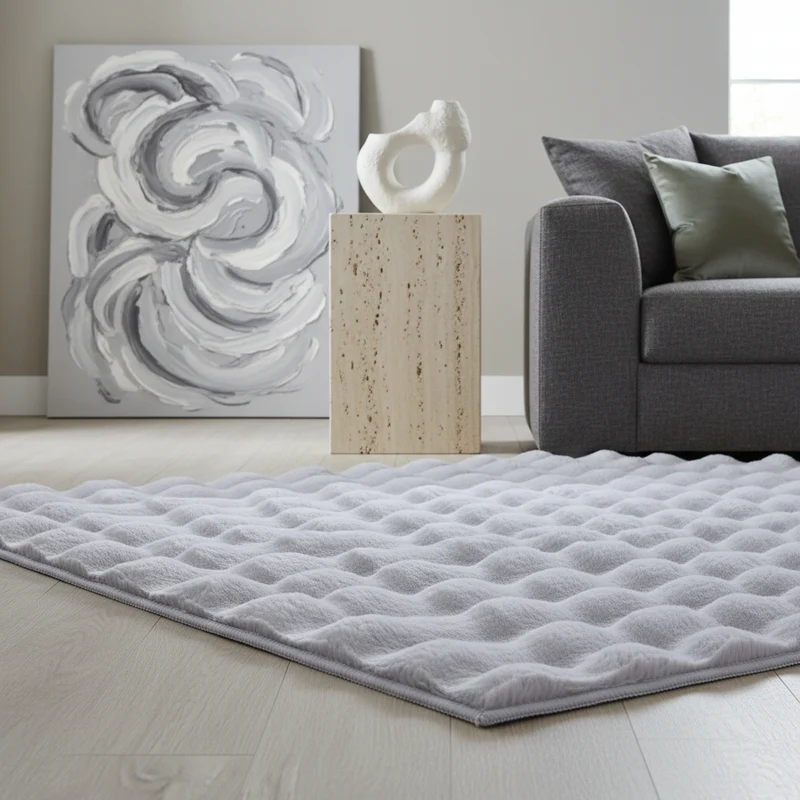 Hochflor-Teppich Einfarbig – Waschbar & Weich | Maschinenwaschbar bei 30°C