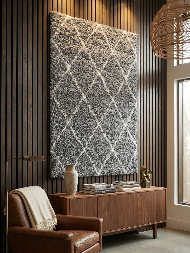 Shaggy Hochflor-Teppich Geometrisch – Waschbar & Flauschig | 3,00 cm Florhöhe für Barfußkomfort